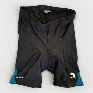 Bellwether Men's Padded Cycling Shorts Size S Black Green Road Bike Bicycle GUC